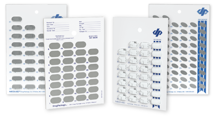 Wholesale and Pharmacy Logo Medication Blister Cards 